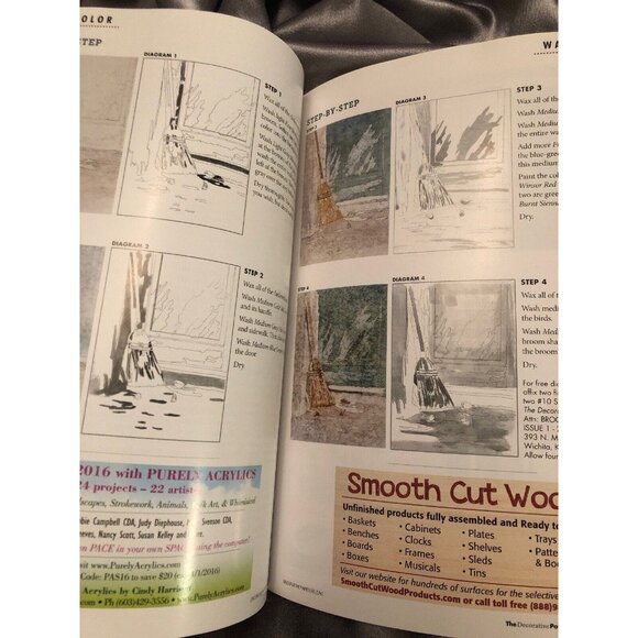 2016 The Decorative Painter Magazine Issue No 1 Broom & Birds Calla Water Lily - Picture 6 of 10